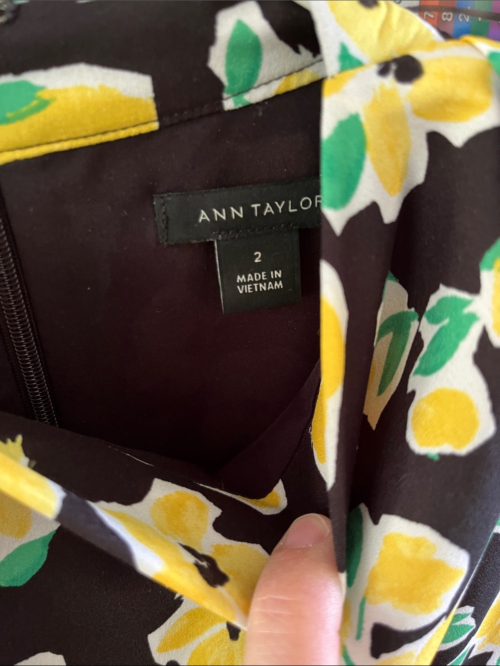 Ann Taylor Floral Mock Neck Midi Flare Dress - Picture 3 of 16
